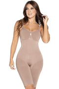 Faja seamless media pierna Jackie London 251 vista de frente sin costuras para control de abdomen y muslos
