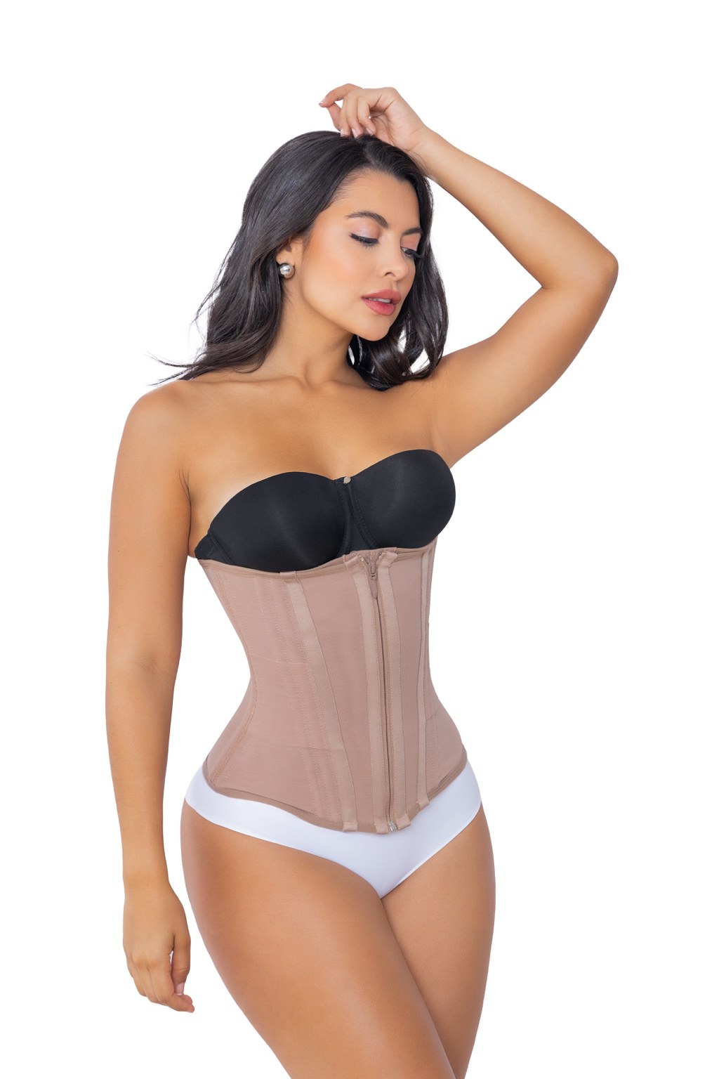 Cinturilla reductora JL 5039 de alta compresión tipo hourglass vista de frente
